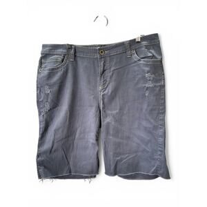 Avenue Jeans Lightweight Gray  Shorts High-rise Sz 16 Boho Bermuda Beach